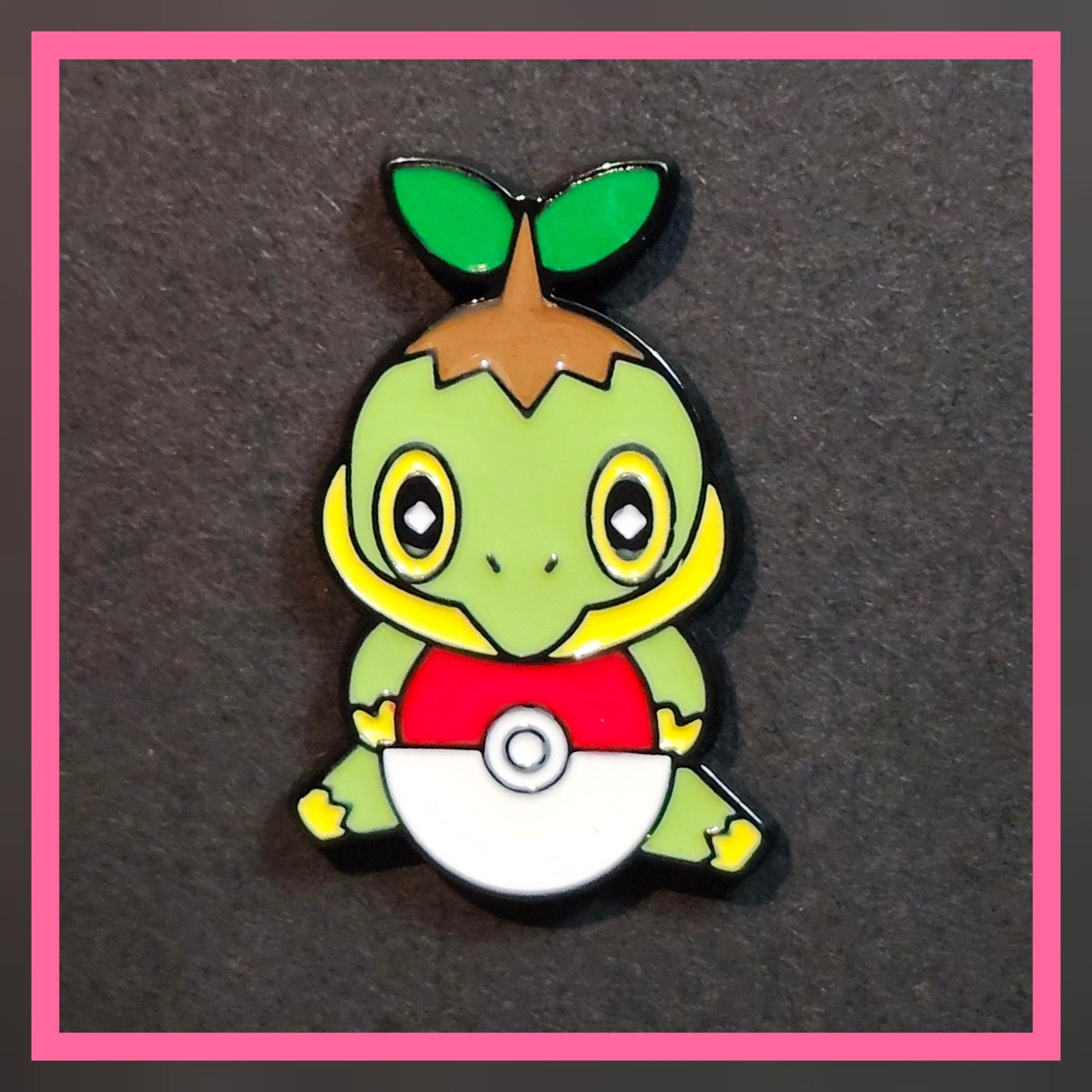 Pokemon Turtwig On Pokeball 1 Enamel Pin 5$